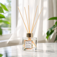 Diffuseur parfumé Pêche Dansante 100ml avec bâtonnets aromatiques fruités Pinky, bouteille en verre, parfum d'ambiance Sweet Home, cadeau, logo personnalisé