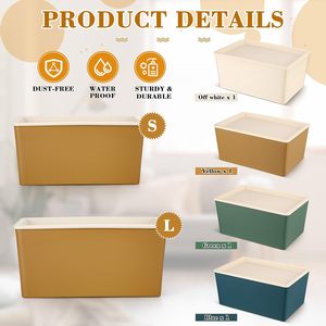 High Quality Rectangle Large Capacity PP <b>Plastic</b> Storage <b>Boxes</b> with Lids & Wheels for Closet Clothes & Toys Organization - Product Image 3