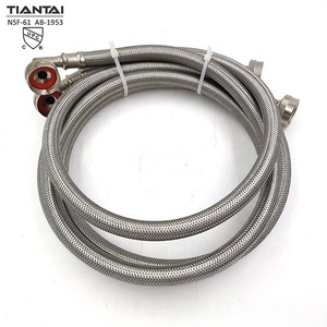 UPC NSF-61 стиральная машина гибкие 3/4 "X 3/4" впускные шланги с оплеткой из нержавеющей стали - Product Image 4