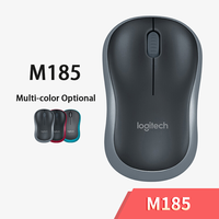 Logitech M185, souris optique sans fil, longue durée de vie de la batterie, 1000 DPI, 2,4 GHz, récepteur USB, pour ordinateur portable, bureau