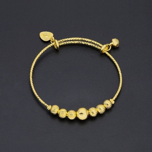 Jxx Wholesale High Quality 24k <b>Gold</b> Plated Yellow Brass <b>Adjustable</b> Cute Style Zircon Bangle <b>Bracelet</b> Unisex - Product Image 3