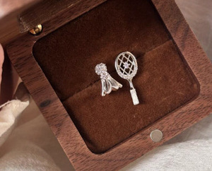 Ensemble de raquettes de <span class=keywords><strong>badminton</strong></span> de luxe pour femmes, écologiques, en cuivre et zircon plaqué or, trois ensembles, diamants brisés, élégants - Product Image 6