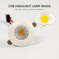 BIHUA Intérieur Maison Hôtel Angle Réglable Encastré Monté En Aluminium 3watt COB Plafond Led Downlight