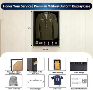 Vitrina de exhibición de camisetas auténticas con marco negro de FSC Uniform Storage Memorial <span class=keywords><strong>Artworld</strong></span> Displays - Product Image 2