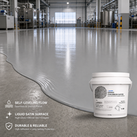 Revêtement de sol époxy auto-nivelant de qualité industrielle, peinture de sol en résine haute brillance pour sols d'entrepôt durables