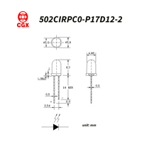 Diodo Emisor de Infrarrojos IREDs de Alta Potencia 850nm GaAlAS para Cámaras de Seguridad CCTV, Emisor de Control Remoto