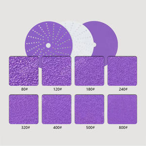 قرص كاشط سيراميكي أرجواني متعدد الثقوب مقاس 6 بوصات (150 مم) من الألومينا بدرجة خشونة P120-600 لتلميع طلاء السيارات، إنتاج المصنع الأصلي - Product Image 4