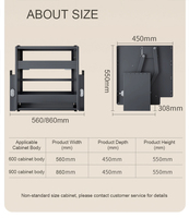 Gaveta automática Kitchen Cabinet Acessórios Organizador Fio Pull Down Prateleira Cesta Elevador Soft-Stop Com Fechamento Suave