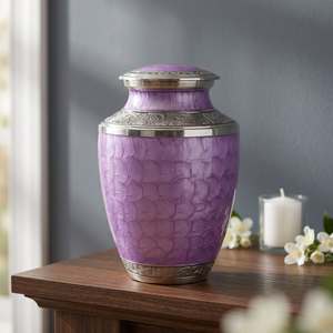Urna Funeraria Moderna de Aluminio Azul Weikui, Personalizable, Recuerdo Conmemorativo, Florero Decorativo Mate para Cenizas, 5-15L - Product Image 3