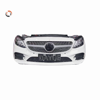 Para Mercedes Benz C-series W205 parachoques original de segunda mano con rejilla, utilizado para kit de carrocería parachoques de coche 2019-2022