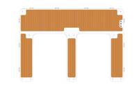 Dock flottant gonflable sur mesure pour jet ski, ponton pour sports nautiques