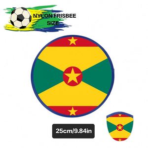 Vente en gros de disques volants en nylon personnalisés, portables et pliables avec poche, pour événements sportifs et jeu de Grenada Ball - Product Image 2