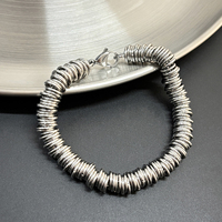 Bracelet en acier inoxydable VAF 17/20/23CM, largeur 8mm, anneau complet, chaîne tressée à la main, tendance punk