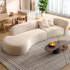 Factory Stainless Steel Velvet Fabric Upholstery Chaise Lounge Living Room Furniture Sofa