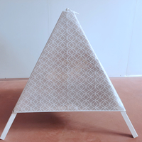Panneau d'avertissement pliant triangulaire de 23 "Panneau d'enroulement standard européen/Signal de trafic pour tente trépied/Panneau de signalisation réfléchissant pliable