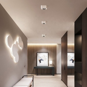 ไฟดาวน์ไลท์ LED แบบติดตั้งบนพื้นผิว รูปทรงสี่เหลี่ยมทันสมัย ป้องกันแสงสะท้อน สำหรับใช้ในบ้านและเชิงพาณิชย์ ห้องนั่งเล่น ห้างสรรพสินค้า - Product Image 6