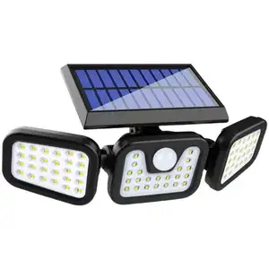 Handy Solar Three Head Solar Lamp PIR Motion Sensor Waterproof Adjustable Angle Lights Solar garden Wall Light