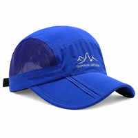 Casquette de course pliable en maille respirante GUANUN, bleu roi, pour l'extérieur, avec visière pliable, sangle réglable, légère, unisexe, vente en gros