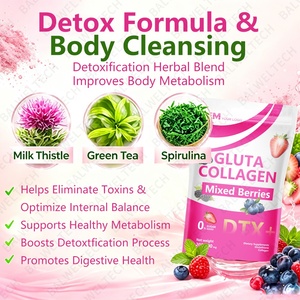 Boisson en gros sous marque privée Gluta Collagen DTX, poudre de collagène à la canneberge, poudre de collagène au glutathion, boisson en poudre de peptides de collagène pour la beauté - Product Image 2