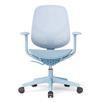 Chaise de bureau ergonomique réglable pour télétravail, dossier mi-haut, avec braille