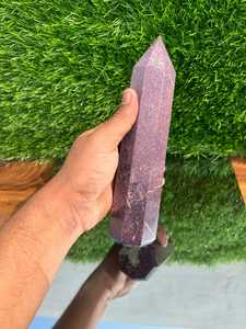 Varita de torre de cristal de rubí amatista Natural grande tallada a mano, equilibrio de Chakra curativo energético Feng Shui tradicional hecho a mano para - Product Image 3