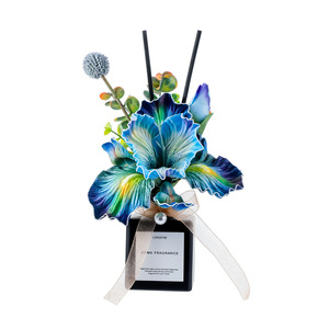 Ornements d'aromathérapie liquide en forme de fleur d'<span class=keywords><strong>iris</strong></span>, multi-parfums, pour une ambiance fraîche, pour table à manger, salon, bureau, sans flamme, essentiel - Product Image 5