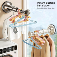 Séchoir à linge rétractable étanche à ventouse en ABS, fixation murale sans perçage, moderne, pour hôtel, salle de bain, balcon, support de rangement
