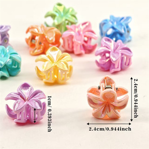 Lot de 10 pinces à cheveux en alliage multicolores en forme de fleur pour tresses longues, perles et dreadlocks – En promotion - Product Image 6