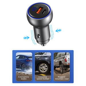 Chargeur de voiture 100W avec écran numérique intelligent, adaptateur universel pour smartphone A+USB C 12-24V, charge ultra-rapide PD 100W - Product Image 4