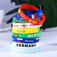 Bracelet promotionnel en silicone imprimé numériquement, étanche, avec design de drapeau national, pour équipes sportives – Cadeau idéal