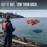 Bouée de sauvetage électrique intelligente à double usage air-mer, avec aile de vol télécommandée, pour la survie en eau et le sauvetage d'urgence en rafting