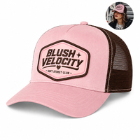Gorra Trucker de Malla Rosa Marrón al por Mayor con Logotipo Bordado en 3D, Gorra de Béisbol de Moda Urbana para Mujer, Verano, Exterior, Snapback