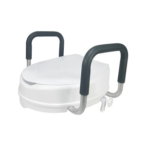Cojín para asiento de inodoro con pasamanos, aumentador de altura para ancianos y mujeres embarazadas, dispositivo de rehabilitación y cuidado. - Product Image 1