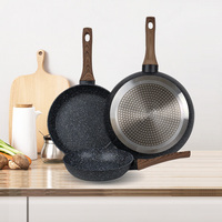 Poêle à frire moderne en aluminium moulé sous pression antiadhésive pour crêpes épaisses et chapatis - Compatible induction et écologique 24/26/28cm
