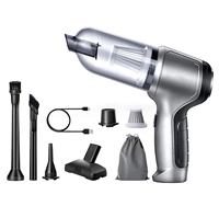 Mini aspirateur sans fil à moteur sans balais, avec lumière LED, filtre, alimenté par batterie, pour utilisation humide/sèche, voiture, garage, maison, hôtel, 121-150