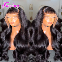 Wig Rambut Manusia Vietnam Mentah Grosir 13*6 HD/Transparent Lace Front, Rambut Virgin Mentah dengan Kutikula Tertata Rapi untuk Wanita