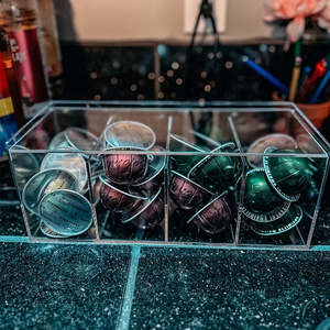 Gain de place Designer Transparent Cube Box Acrylique Café Capsule K-cup Pods Holder Stockage Cube Box Pod Organizer Avec Couvercle - Product Image 5