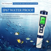 Testeur d'eau portable, testeur de pH/TDS/salinité/température et EC 5 en 1, TDS, kit de test d'aquarium et de piscine d'eau salée