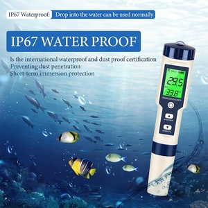Testeur d'eau portable, testeur de pH/<span class=keywords><strong>TDS</strong></span>/salinité/température et EC 5 en 1, <span class=keywords><strong>TDS</strong></span>, kit de test d'aquarium et de <span class=keywords><strong>piscine</strong></span> d'eau salée - Product Image 4