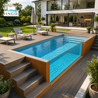 Piscine hors sol en fibre de verre FRP, grand spa jacuzzi de week-end, élégance intemporelle, pour usage domestique