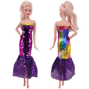 ชุดตุ๊กตา กระโปรงหางปลาประดับเลื่อม ชุดเดรสยาว ชุดลำลองสไตล์หวาน - Product Image 3