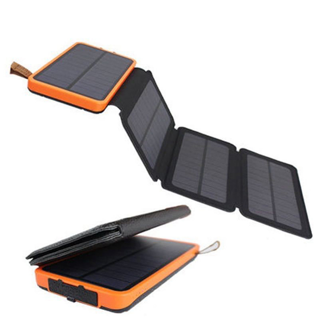 Factory Direct High Quality 20000Mah Foldable Solar Power Bank Portable Solar Charger With Led Light