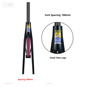 Juego de Cuadro Completo 700C de Piñón Fijo - Cuadro de Aleación 6061 + Horquilla de Carbono + Caja de Dirección + Abrazadera de Asiento - Bicicleta de Pista de Una Velocidad con Freno V BB68 - Product Image 3