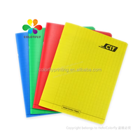 Agenda — livre d'exercice en polypropylène, 96 Pages, 17x22 cm, grands carrés, couverture en plastique, couleurs assorties