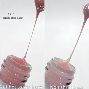 جل قاعدة جِل أبيض وردي عاري من العلامة التجارية الخاصة: غطاء 2 في 1 ، تقوية ، تسوية ذاتية بالأشعة فوق البنفسجية/طبقة قاعدة مطاطية صلبة ليد - Product Image 4