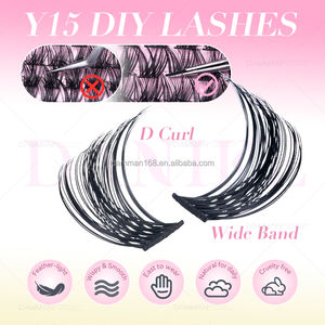 DANIKE热熔DIY睫毛托盘Y15混合8-15毫米D卷曲睫毛簇薄带仿貂皮个人假睫毛 - Product Image 2