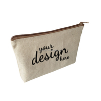 Trousse de toilette de voyage en coton et lin avec logo personnalisé sac de maquillage de haute qualité à fermeture éclair sac cosmétique biologique