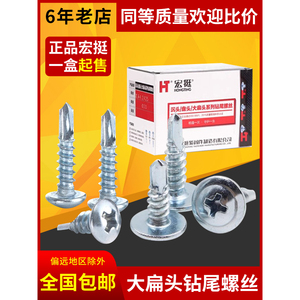Vis autoperceuses à tête plate Hongting M4.2 Phillips en acier galvanisé pour fixations de toiture - Product Image 1