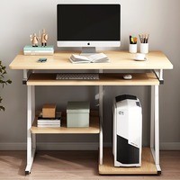 Petit mobilier de bureau Bureau d'étude pour étudiants Bureau d'ordinateur de table pour ordinateur portable Pc avec plateau à clavier