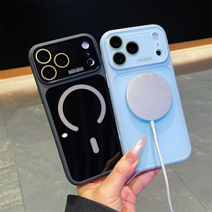เคสโทรศัพท์แม่เหล็กป้องกันเลนส์คริสตัลสีสันสดใสสำหรับ iPhone 18 17 16 15 14 Pro Max  วัสดุซิลิโคนเหลวกันกระแทก - Product Image 5